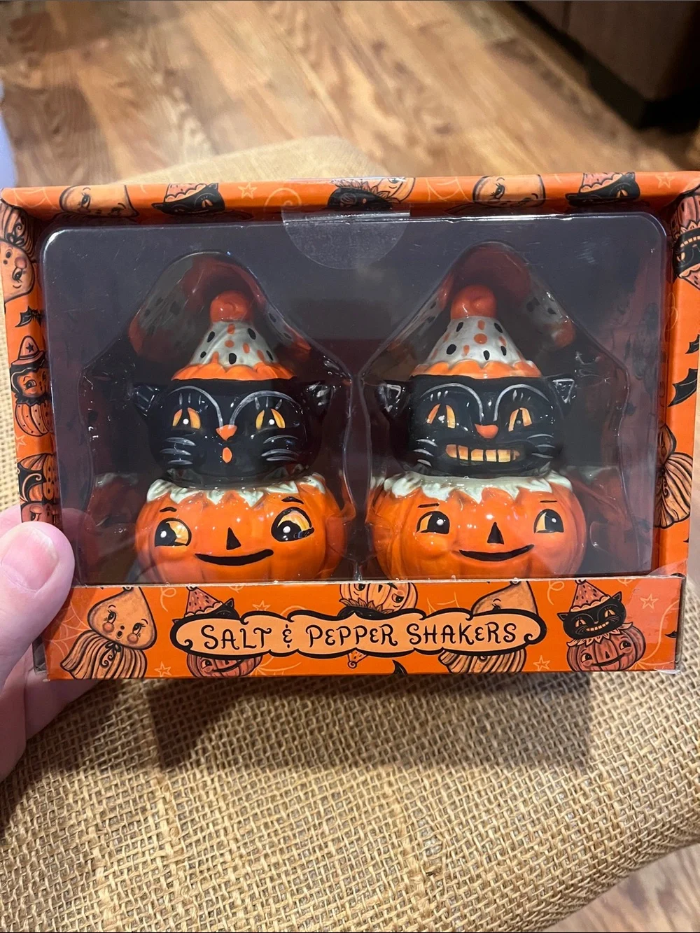 Johanna Parker Pumpkin Cat Salt & Pepper Shakers